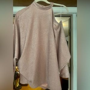 Haptics sparkly shiny holiday top